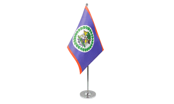 Belize Satin Table Flag